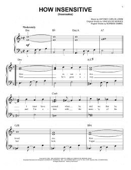 page one of How Insensitive (Insensatez) (Easy Piano)