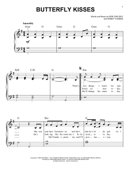 page one of Butterfly Kisses (Easy Piano)