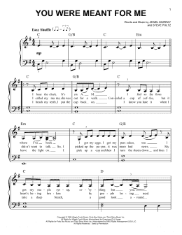 page one of You Were Meant For Me (Easy Piano)