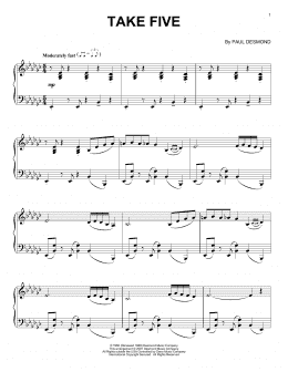 page one of Take Five (Piano Solo)