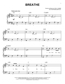 page one of Breathe (Easy Piano)