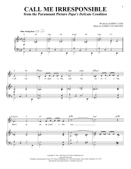 page one of Call Me Irresponsible (Piano & Vocal)