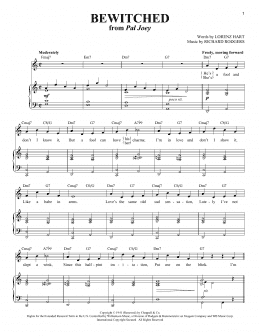 page one of Bewitched (Piano & Vocal)