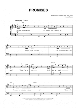 page one of Promises (feat. Sam Smith) (Easy Piano)