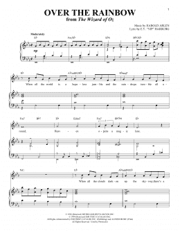 page one of Over The Rainbow (Piano & Vocal)