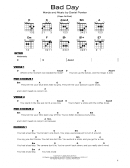 page one of Bad Day (Really Easy Guitar)