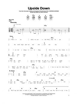 page one of Upside Down (Really Easy Guitar)