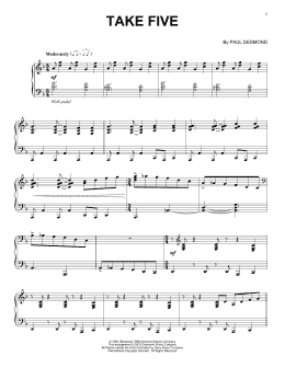 page one of Take Five (Piano Solo)