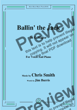 page one of Chris Smith-Ballin' the Jack,in G Major,for Voice and Piano