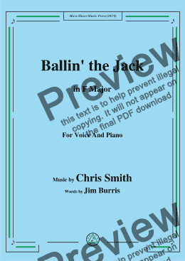 page one of Chris Smith-Ballin' the Jack,in F Major,for Voice and Piano