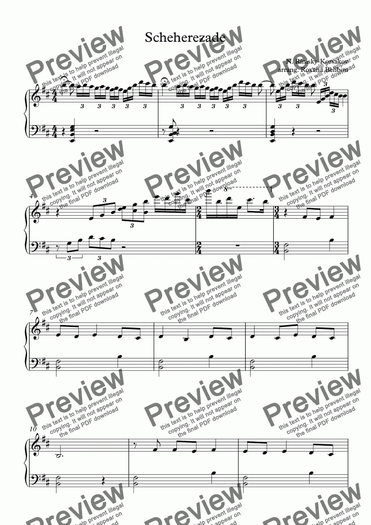 Scheherazade Download Sheet Music PDF file