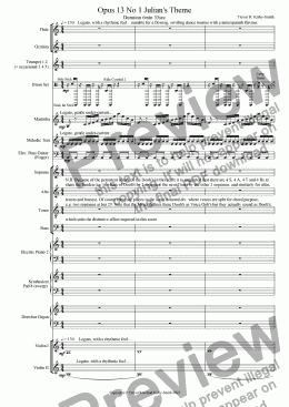 page one of Opus 13 No 1 Julians Theme