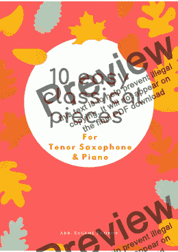 page one of 10 Easy Classical Pieces For Tenor Saxophone & Piano