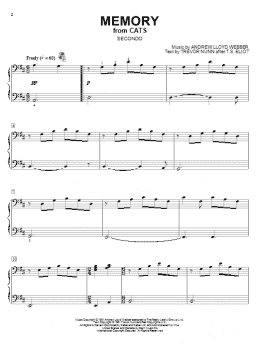 page one of Memory (from Cats) (Piano Duet)