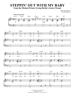 page one of Steppin' Out With My Baby (Piano & Vocal)