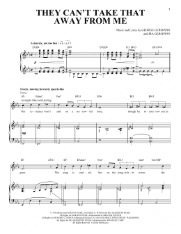 page one of They Can't Take That Away From Me (Piano & Vocal)