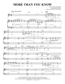 page one of More Than You Know (Piano & Vocal)