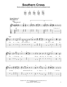 page one of Southern Cross (Easy Guitar Tab)