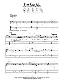 page one of The Real Me (Easy Guitar Tab)