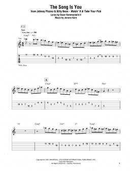 page one of The Song Is You (Electric Guitar Transcription)