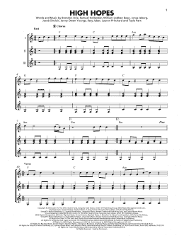 page one of High Hopes (Guitar Ensemble)