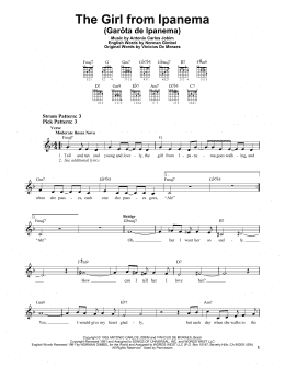 page one of The Girl From Ipanema (Garota De Ipanema) (Easy Guitar)