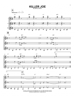 page one of Killer Joe (Guitar Ensemble)