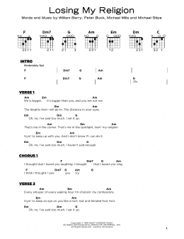 page one of Losing My Religion (Really Easy Guitar)