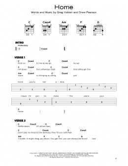 page one of Home (Really Easy Guitar)