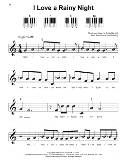 page one of I Love A Rainy Night (Super Easy Piano)