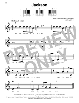 page one of Jackson (Super Easy Piano)