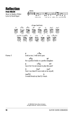 page one of Reflection (from Mulan) (Guitar Chords/Lyrics)