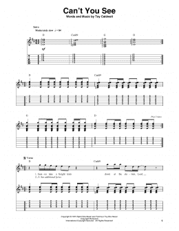 page one of Can't You See (Guitar Tab (Single Guitar))