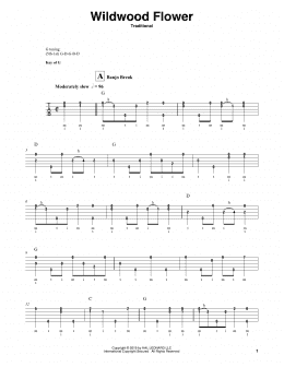 page one of Wildwood Flower (Banjo Tab)