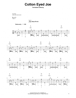 page one of Cotton Eyed Joe (Banjo Tab)