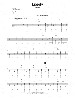 page one of Liberty (Banjo Tab)