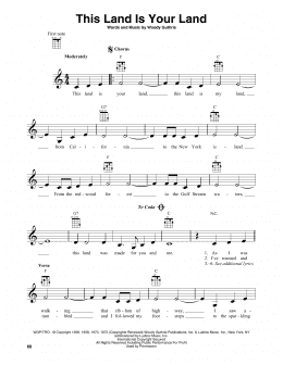 page one of This Land Is Your Land (Banjo Tab)