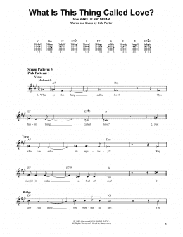 page one of What Is This Thing Called Love? (Easy Guitar)