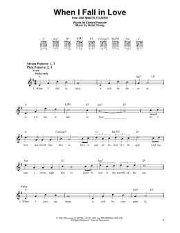 page one of When I Fall In Love (Easy Guitar)