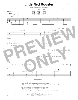 page one of Little Red Rooster (Guitar Cheat Sheet)