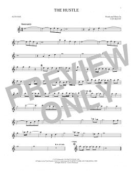 page one of The Hustle (Alto Sax Solo)