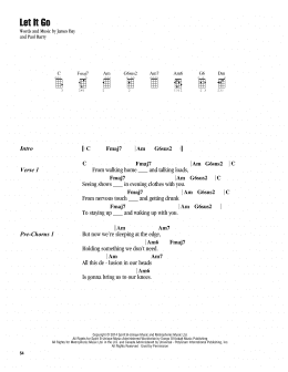 page one of Let It Go (Ukulele Chords/Lyrics)