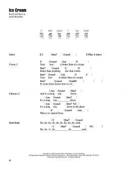 page one of Ice Cream (Ukulele Chords/Lyrics)