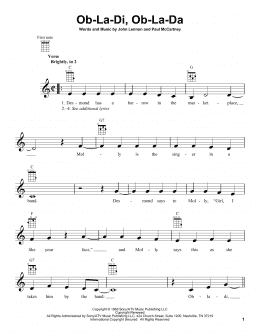 page one of Ob-La-Di, Ob-La-Da (Ukulele)