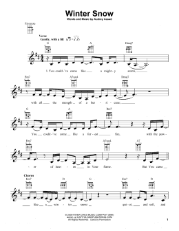 page one of Winter Snow (Ukulele)