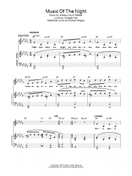 page one of The Music Of The Night (from The Phantom Of The Opera) (Piano, Vocal & Guitar Chords)