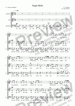 page one of Jingle Bells (SAB)