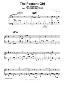 page one of The Peasant Girl (La Villageoise) (Piano Solo)