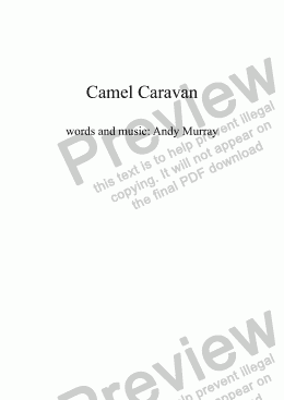 page one of Camel Caravan (3 equal voices + piano)
