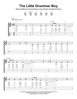 page one of The Little Drummer Boy (Easy Ukulele Tab)